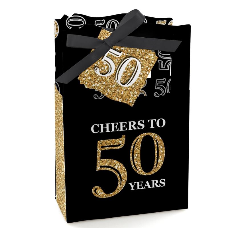 Big Dot of Happiness Adult 50th Birthday - Gold - Birthday Party Favor Boxes - Set of 12, 1 of 7