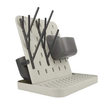 OXO Tot On-the-go Drying Rack With Bottle Brush - Gray – Traveling
