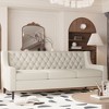 78.75" Fabric Mid Century Modern 3-Seater Sofa with Button Tufted Backrest and Birch Legs - 2 of 4