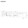 LIVAREEmlen Modern TV Stand for TVs up to 80 Inches with Glass Door, TV Storage Cabinet with Solid Wood Legs and Metal Handles for Living Room - 3 of 4