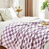 Lomsoe Checkered Blanket Flannel Throw Blankets Soft Cozy Checkered Grid Print Chessboard Pattern Throws for Bed Sofa Couch. - 4 of 4