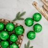 Northlight 12ct Shatterproof Shiny Christmas Ball Tree Ornament Set 4" - Green - 2 of 2