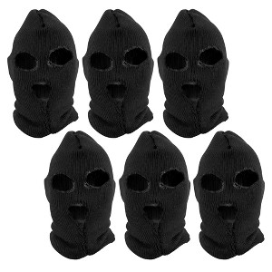 Set of 6 Deluxe Black Figure Masks for WWE & AEW Action Figures - 1 of 2