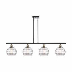 Rochester - 4 Light Stem Hung Island In Industrial Style-10.38 Inches Tall and 48 Inches Wide - 1 of 1
