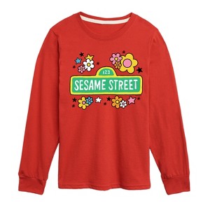 Boys' - Sesame Street - Vintage Logo -Toddler and Youth Long Sleeve T-Shirt Long Sleeve Graphic T-Shirt - 1 of 3