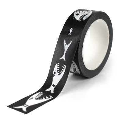 Mary Engelbreit Piranha Black Washi Tape, Craft Tape, 15mm