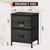 GALAXHERO Night Stand 2 Drawer Small Dresser for Bedroom, Closet, Dorm, Fabric Nightstand with Storage Bins - 2 of 4