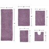 Fantasia Bath Rug Collection Cotton Shaggy Pattern Tufted Set of 5 Bath Rug Set - Home Weavers - 2 of 3