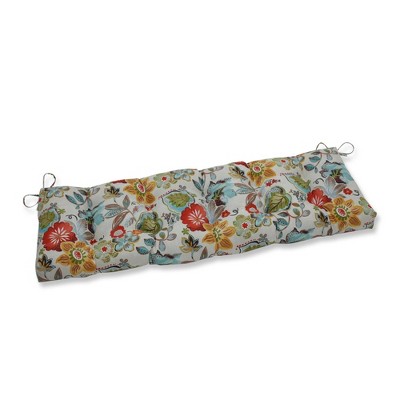 18"x60" Alatriste Indoor/Outdoor Bench Cushion Ivory - Pillow Perfect: Fade & Water-Resistant, Polyester Fiber Fill