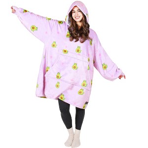Tirrinia Women Printed Oversized Fleece Wearable Blanket Hoodie Sweatshirt Soft Cozy Gift Wife Woman - 1 of 4