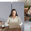 VEVOR 2FT Room Divider, 3 Panel PET Polyester Soundproof Room Screen, Folding Privacy Divider Portable Partition Divider for Room Separation, Grey - 2 of 4