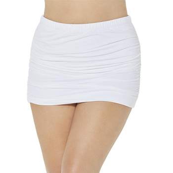 Swimsuits for All Women's Plus Size Shirred High Waist Swim Skirt