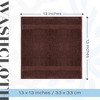 White Classic Luxury 100% Cotton Washcloths Set of 12 - 13x13" - 3 of 4