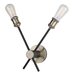 Artcraft Lighting Tribeca 2 - Light Sconce in  Matte Black/Satin Brass - 1 of 1