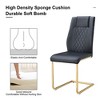 LOVMOR Dining Chairs Set, kitchen & Dining Room Chairs with Metal Legs and Faux Leather Padded Seat, kitchen Chairs w/ High Back - 3 of 4