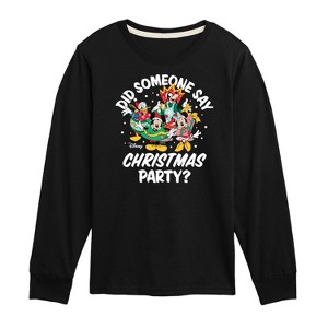 Boys' - Disney - Mickey and Friends Did Someone Say Christmas Party Long Sleeve Graphic T-Shirt - 1 of 4