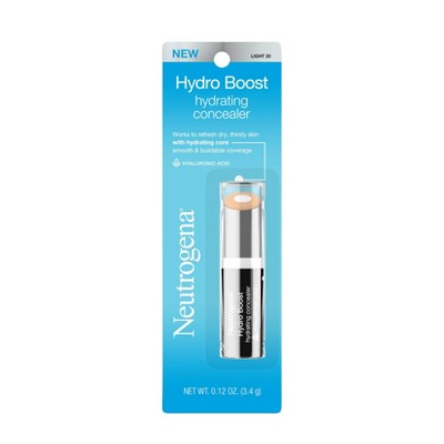 Neutrogena Hydro Boost Hydrating Concealer Stick with Hyaluronic Acid for Dry Skin - 20 Light - 0.12oz