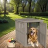 Bencmate Pet Crates and Houses Dog Crate Lockable Viewing Airflow Multi Functional Strudy Easy Setup for Indoor Outdoor, Brown, 39.37"*28.35"*32.83" - 4 of 4