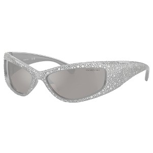 Swarovski SK 6027 10596G Womens Wrap Sunglasses Light Grey 60mm - 1 of 3