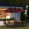 Outsunny 9.7' Double-sided Patio Umbrella with 3 Air Vents, Tilt and Crank, Outdoor Umbrella, Red - 3 of 4