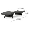 Wicker Patio Chaise Lounge with Adjustable Back, Poolside Sunbathing Chair with Foldable Legs, Waterproof Outdoor Chair -Christopher Knight Home - 3 of 4