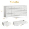 12 Drawer Dresser for Bedroom, Modern Wood Chest with Wide Top for 65" TV, Farmhouse Storage Cabinet for Living Room & Hallway - 3 of 4