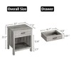 Night Stand, Bedside Table with Storage Drawer for Bedroom, Nursery, Living Room, Easy Assembly, Mystic Oak Finish - 2 of 4