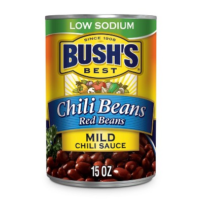 Bush's Low Sodium Red Beans in Mild Chili Sauce - 15oz