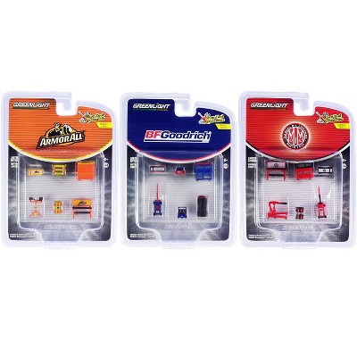 "Shop Tool Accessories"  Set of 3 Multipacks Series 4 1/64 Models by Greenlight