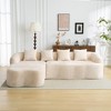104.7''L-Shaped Modular Sectional Sofa with Curved Chaise, High-Density Foam and 4 Free Pillows - 3 of 4