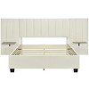 Whisen Modern Design Upholstered Platform Bed with Big Headboard - 3 of 4