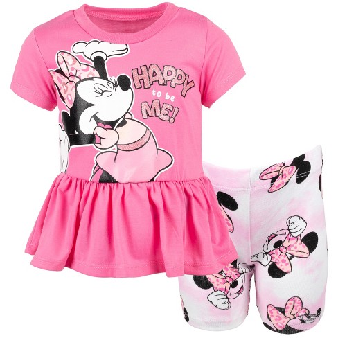 Mickey Mouse & Friends Minnie Mouse Baby Girls Peplum T-shirt And