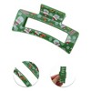 Unique Bargains Christmas Hair Clips Square Santa Claus for Christmas 3.35"x1.77"x1.57" Green 1 Pc - 3 of 4