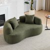 Hrinhom 66.9"W Curved Loveseat Sofa,Modern Full Compression Sponge Sofa,No-Assembly - 3 of 4