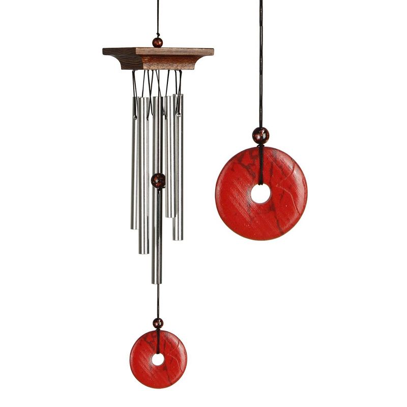 Woodstock Windchimes Red Jasper Chime Mini, Wind Chimes For Outside, Wind Chimes For Garden, Patio, and Outdoor Décor, 13"L, 4 of 9
