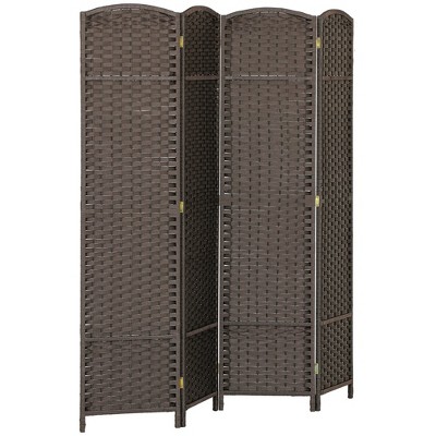 HOMCOM Room Divider, Folding Privacy Screen, 5.6' Tall Freestanding Partition for Home Office, Bedroom