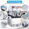 Commercial Grade Dual-Tank Slushy Machine – 15L×2 Capacity, 700W High-Capacity Frozen Drink Maker with Quick Freeze & Auto-Clean - 3 of 4