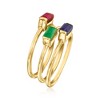 Ross-Simons 1.10 ct. t.w. Multi-Gemstone Jewelry Set: 3 Stackable Rings in 18kt Gold Over Sterling - 3 of 4