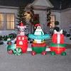 Gemmy Christmas Airblown Inflatable Train Scene, 5.5 ft Tall, Multicolored - 2 of 3