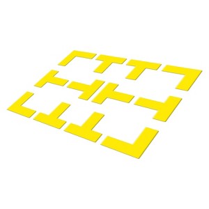 iMountek"12-Piece Pickleball Court Marking Kit with T-Shaped & L-Shaped Silicone Lines & Storage Bag"Orange Yellow - 1 of 4