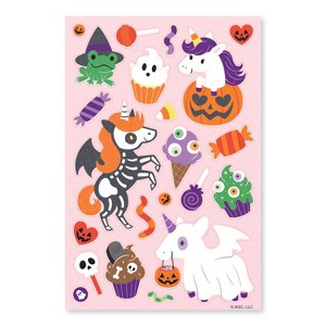 33ct Halloween Stickers Unicorn and Friends - 1 of 4