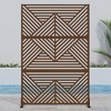 Wooakway 72"H 47"W Outdoor Metal Garden Trellis Privacy Screen Lattice Panel Indoor Room Divider - 2 of 4