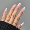 BTArtbox Press-On Nails - White Swirl - M Almond - 30ct - 2 of 4