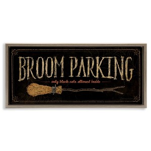 Stupell Industries Broom Parking Black Cats Allowed, 25" x 11" - 1 of 4