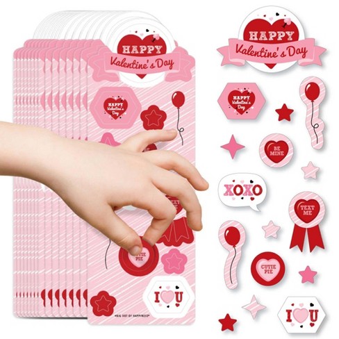 24ct Pink Heart Sticker Sheets