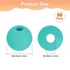 Unique Bargains Round Loose Rubber Beads Craft Smooth Ball Small Hole for DIY Crafts 50 Pcs - 3 of 4