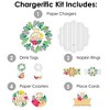 Big Dot of Happiness Last Luau Tropical Bachelorette Party & Bridal Shower Paper Charger and Table Decorations - Chargerific Kit - Place Setting for 8 - 3 of 4