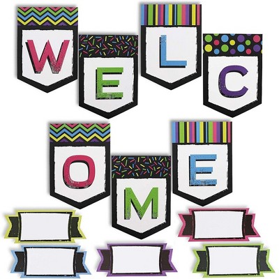 Juvale Welcome Classroom Banner with 48 Name Tags