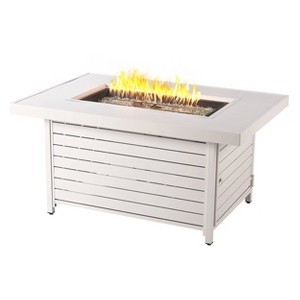 Oakland Living Aluminum Rectangle 48" x 36" 55000 BTUs Propane Solid Panel Design Outdoor Patio Dining Table - 1 of 4
