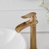 BWE Waterfall Single Hole Single Handle Bathroom Vessel Sink Faucet With Pop-up Drain Assembly - 3 of 4